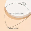 Fashion Snake Bones Chain Love Pendant Necklace - Silver - electronic accessories