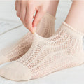 Fashion Solid Color Woman Socks Hollow Out Breathable