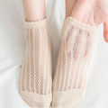 Fashion Solid Color Woman Socks Hollow Out Breathable
