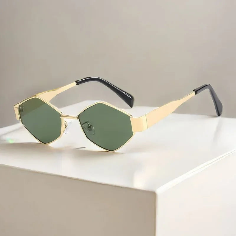 Fashion Sunglasses Women - gold green