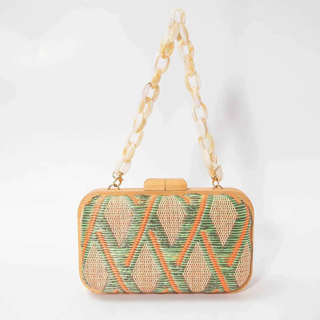 Fashion Wooden Clip Clutch Bag for Women