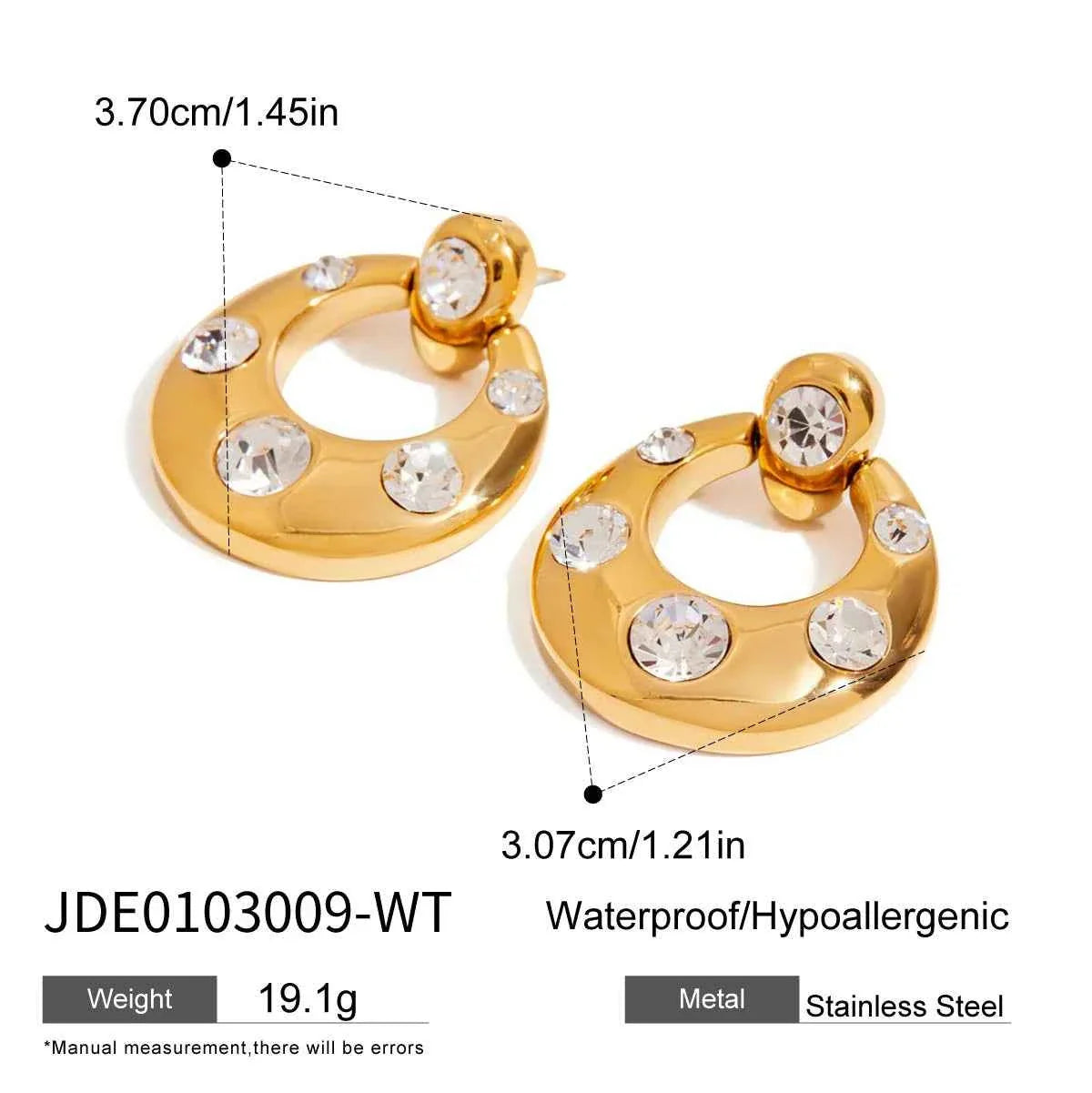 Fashion Zircon Large Earrings