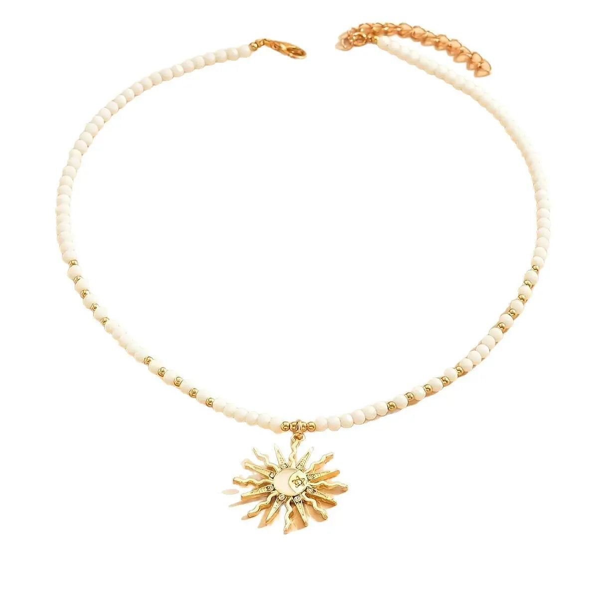 Fashionable All-match Rhinestone Dripping Sun Necklace - electronic accessories