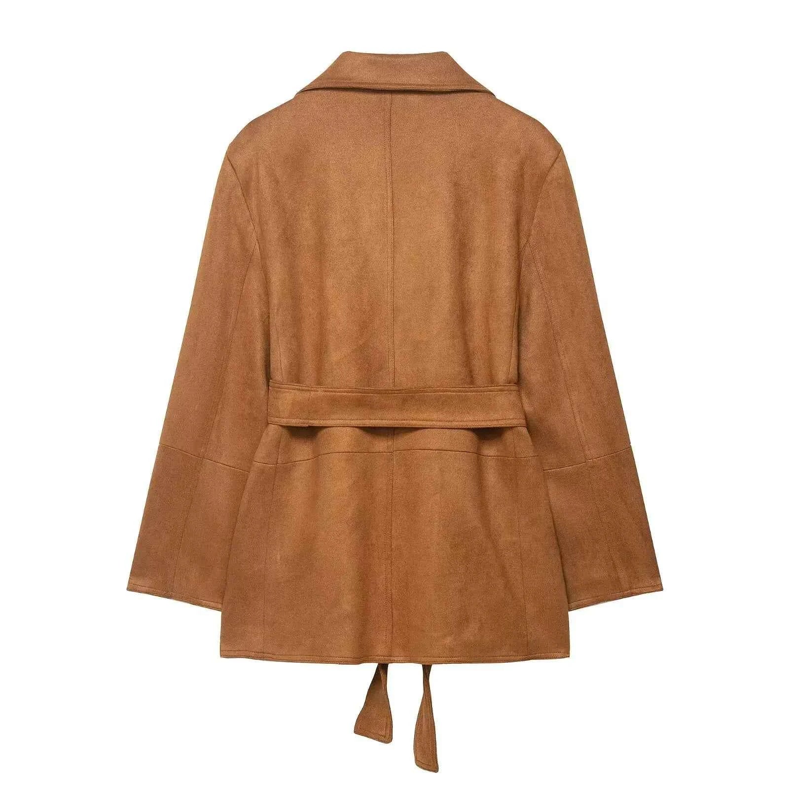 Faux Suede Vintage Jacket Coats For Women