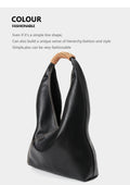 Feeling Genuine Leather Tote Bag - black