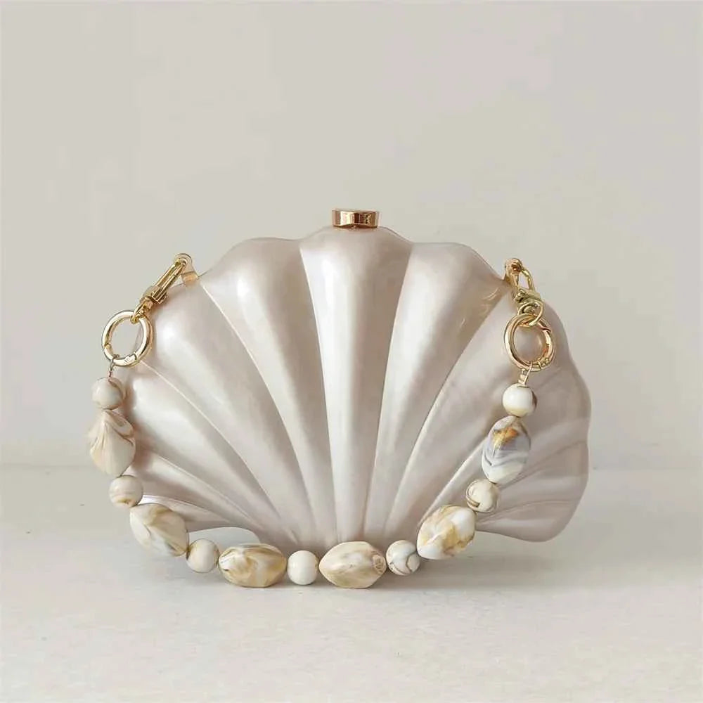 Female Shell Acrylic Box Clutch