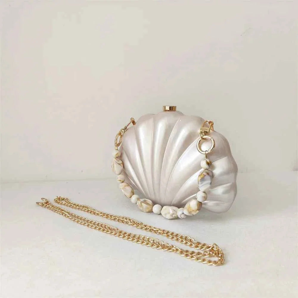 Female Shell Acrylic Box Clutch