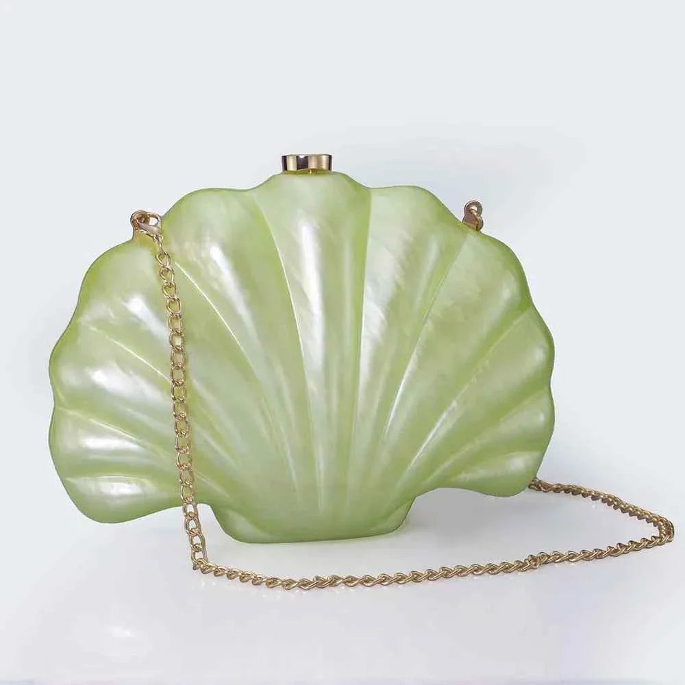 Female Shell Acrylic Box Clutch
