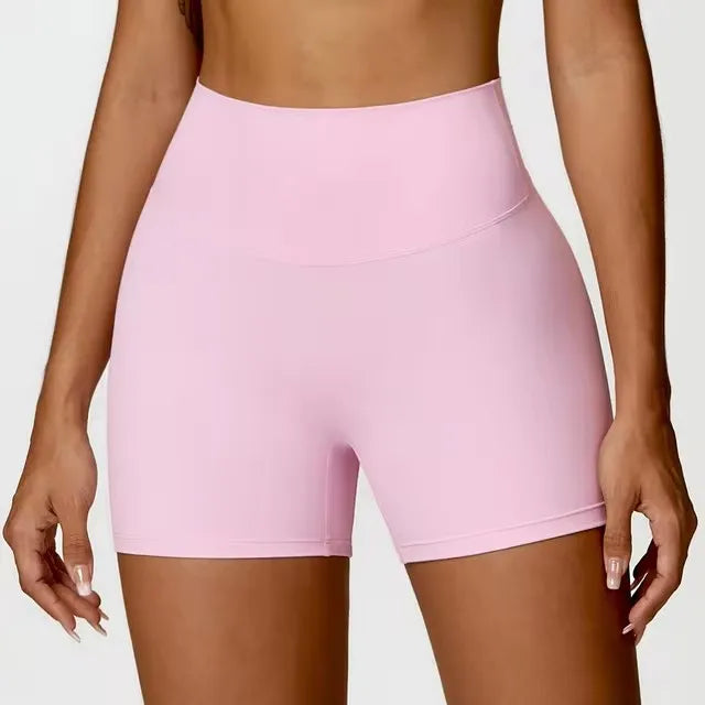 Fitness Shorts Buttock Lift Scrunch Yoga - pink / S / CHINA