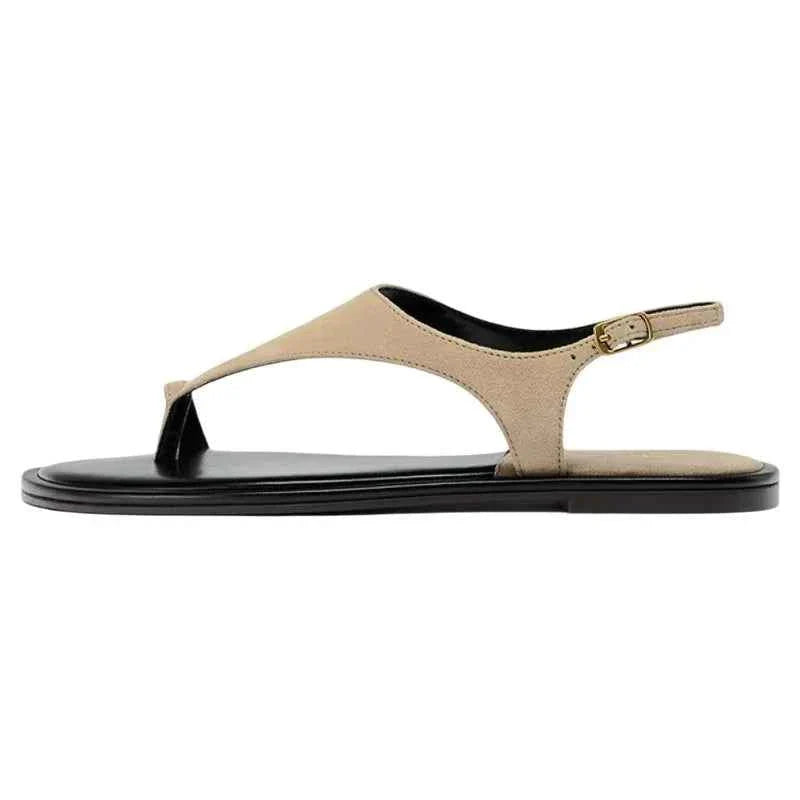 Flat Bottom Buckle Strap Women's Sandals