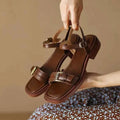 Flat Leather Sandals For Woman