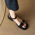 Flat Leather Sandals For Woman