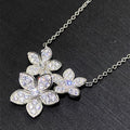 Floral Flower Necklace Elegant Pastoral - XL1201 White Gold Color - electronic accessories