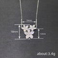 Floral Flower Necklace Elegant Pastoral - XL1201 White Gold Color - electronic accessories