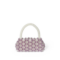 Floral Hand Woven Bag - PURPLE