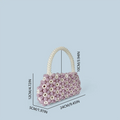 Floral Hand Woven Bag - PURPLE