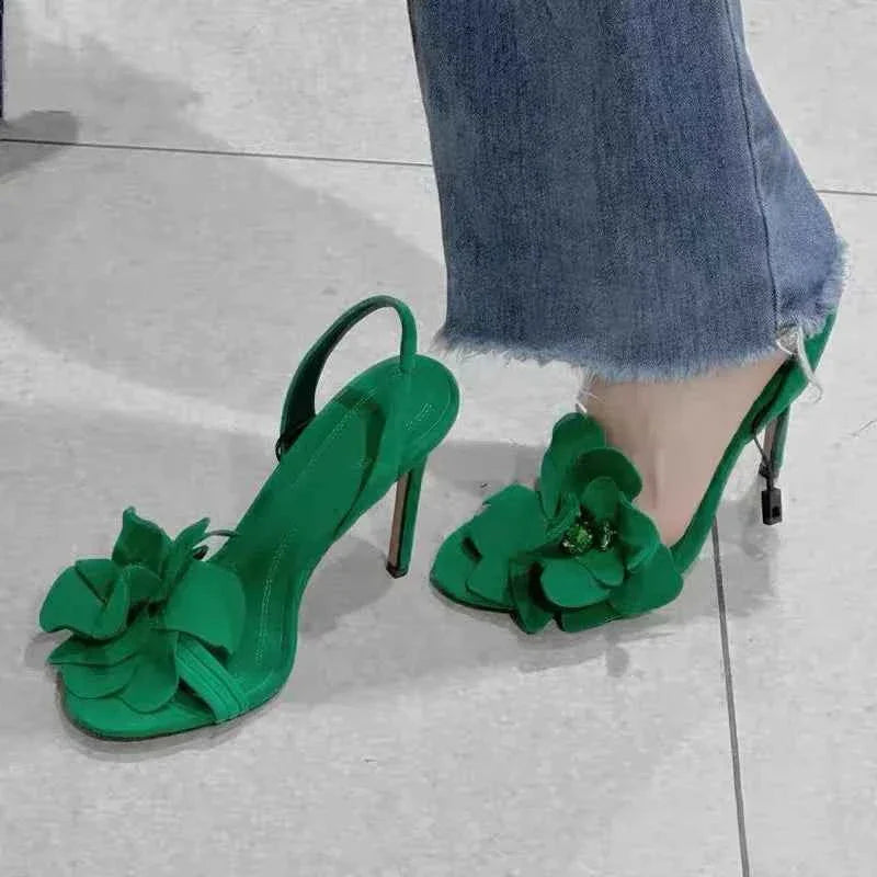 Flower Designer High Heels Women