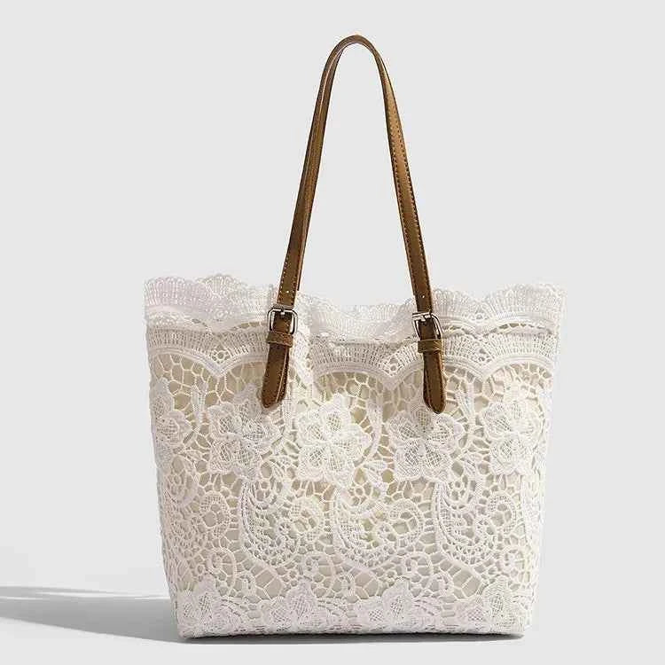French Lace Tote Women's Large Capacity Commuter Bag