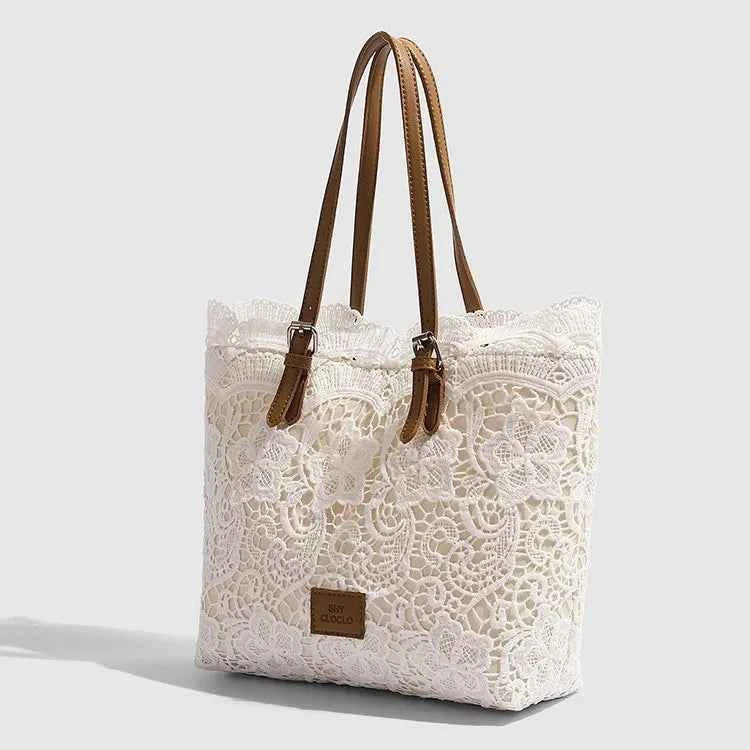 French Lace Tote Women's Large Capacity Commuter Bag