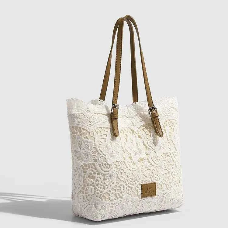 French Lace Tote Women's Large Capacity Commuter Bag