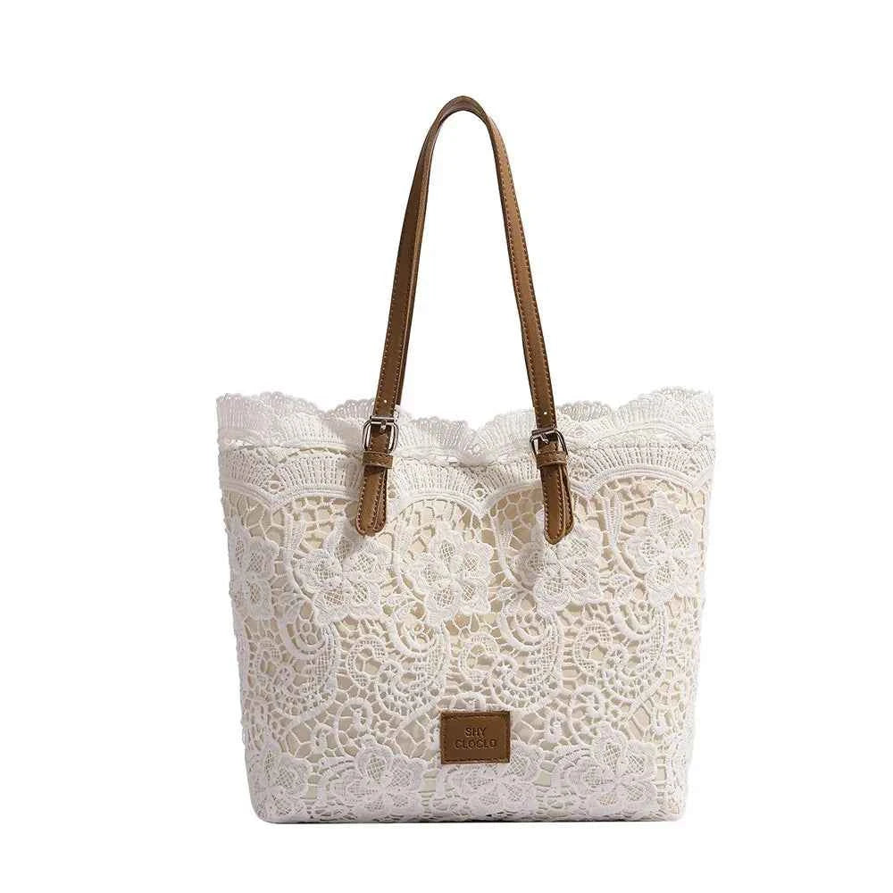 French Lace Tote Women's Large Capacity Commuter Bag