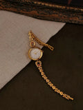 French Retro Gold Small Dial Flower-Shaped Bracelet Women’s Watch