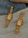 French Retro Gold Small Dial Ladies Watch