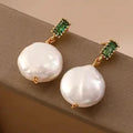 French Retro Natural Fashion Personality Earrings - Emerald - electronic accessories
