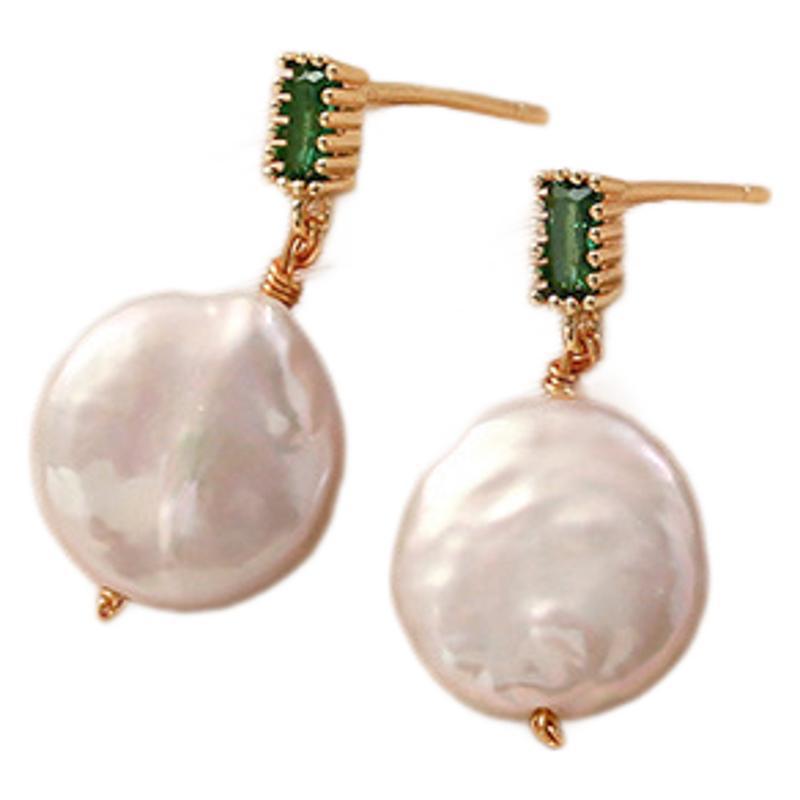 French Retro Natural Fashion Personality Earrings - Emerald - electronic accessories