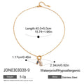 Freshwater Pearl Pendant Necklace Stainless Steel - JDN0303030-9