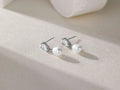 Freshwater Pearl Water Drop Pear-shaped Zircon Earrings - electronic accessories