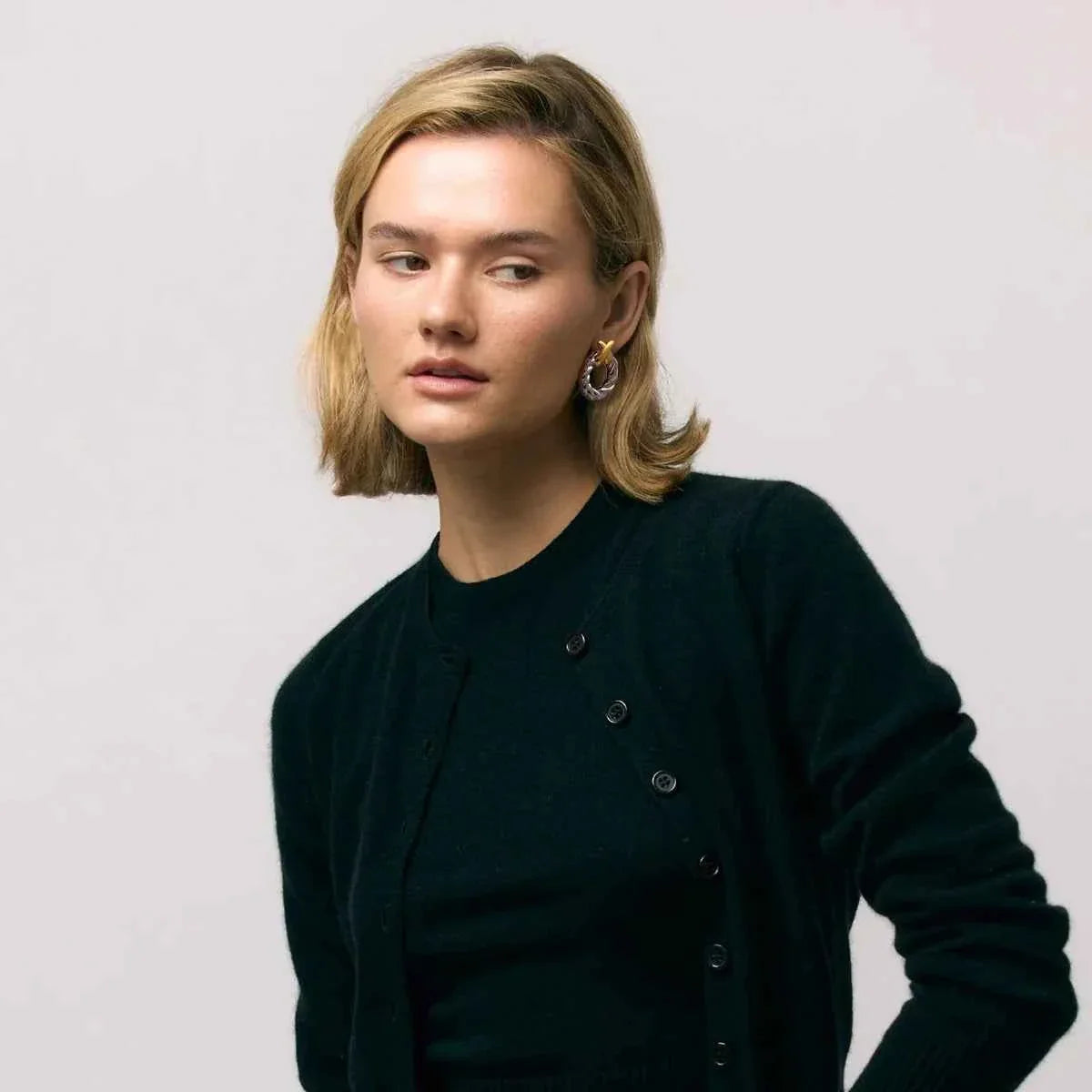 Fried Dough Twists Cross Earrings