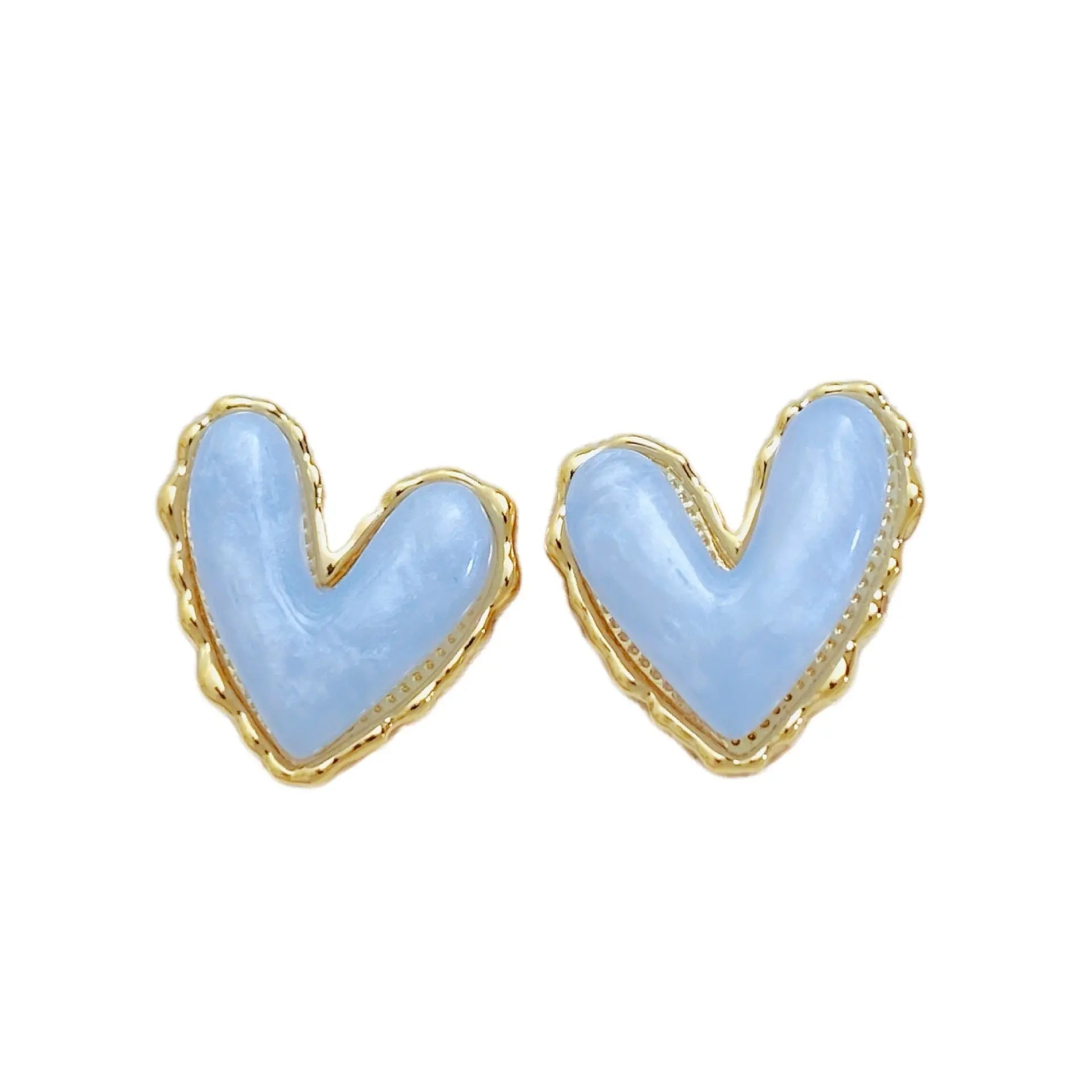 Fruit Color Love Heart Stud Earrings - electronic accessories