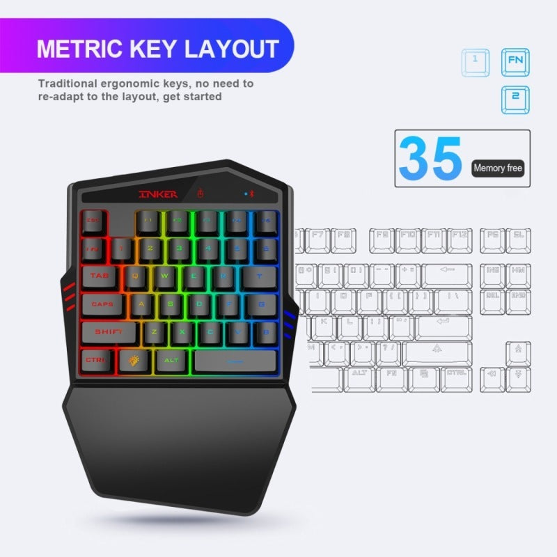 Gaming Keyboard Throne One Mouse Set - Black - electronic accessories