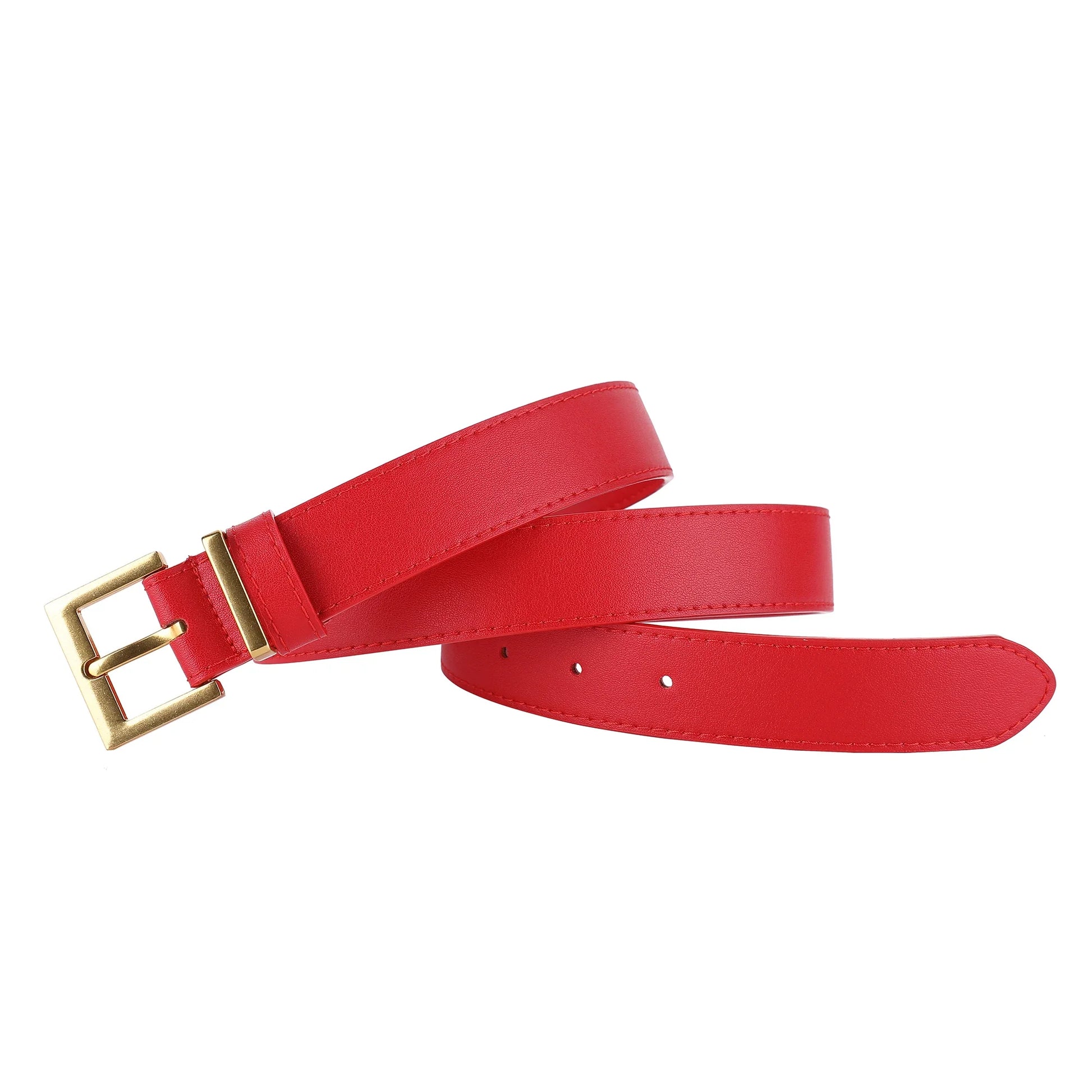 Genuine Leather Belt for Women - red / 100cm