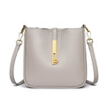 Genuine Leather Women’s Crossbody Bag - gray