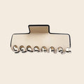 Geometric Claw Clip for Women - S1-Beige