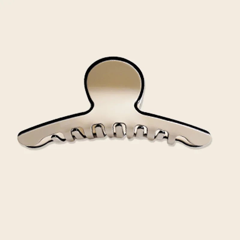 Geometric Claw Clip for Women - S4-Beige