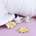 Ginkgo Leaf Alloy Texture Earrings - electronic accessories