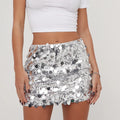 Glitter Shinny Short Skirt Sequin Sparkly Mini Women - D / S