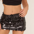 Glitter Shinny Short Skirt Sequin Sparkly Mini Women - E / L