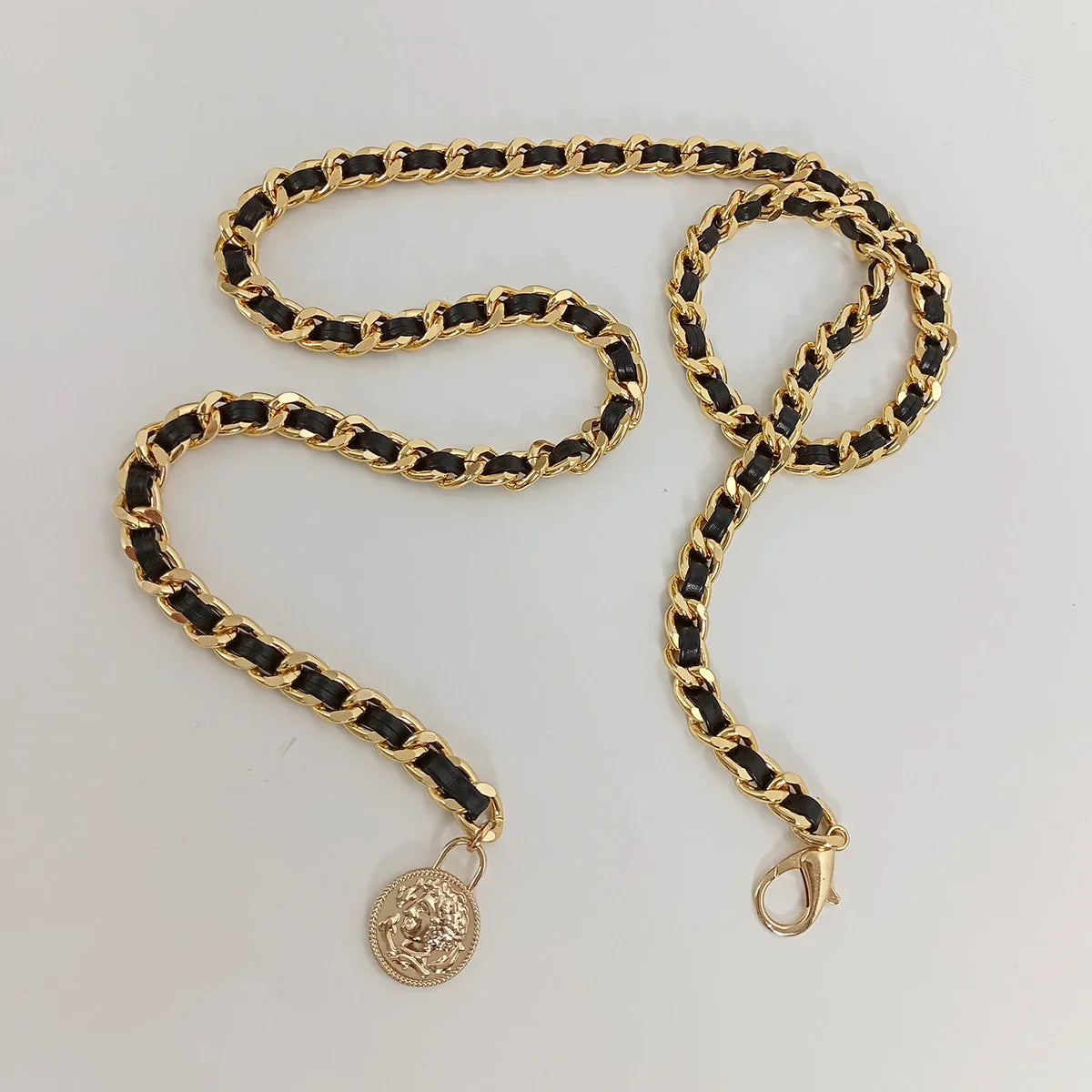 Gold Chain Belt Female Waist Metal - gold chain belt / 107x1.1cm