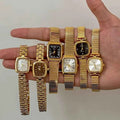 Gold Color Plated Stainless Steel Quartz Mechanism Watch