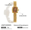 Gold Color Plated Stainless Steel Quartz Mechanism Watch - JDWT2409005
