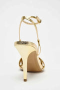 Gold Gladiator Heeled Sandals Women