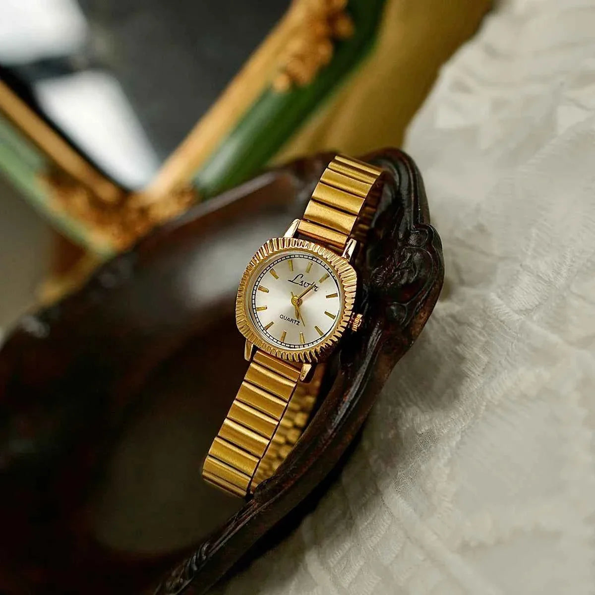Gold Stainless Steel Women's Watch
