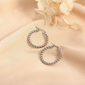 Golden Twist Weave Twisted Wire Hoop Earrings - Steel Color - electronic accessories