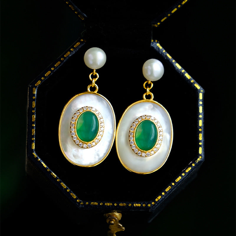 Green Egg Noodles Fritillary Stud Earrings Ornament Women - Style / A Pair - electronic accessories