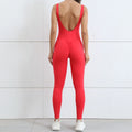 Gym Set Women Sports One Piece Suit - red / S / CHINA