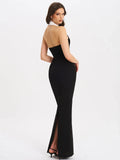 Halter Backless Maxi Dress For Women